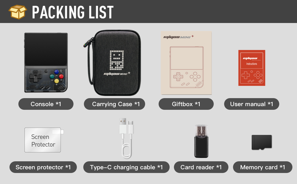 Miyoo Mini Plus Packing List