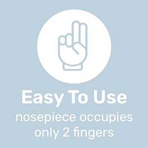 Easy to Use: nosepiece occupies only 2 fingers