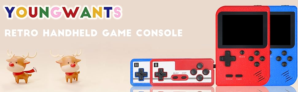 Youngwants Retro Handheld Game Console Merry Christmas