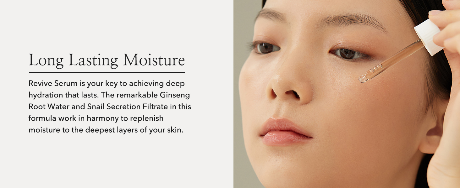 Long lasting moisture, ginseng, deep hydration, deep layers of skin