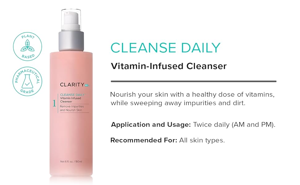 ClarityRX, responsibly sourced, paraben-free, natural ingredients, clean skincare, healthy skincare