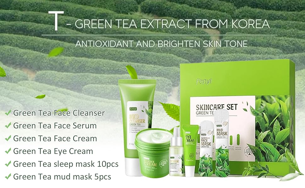 Green tea skincare set