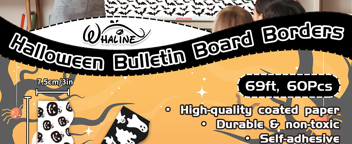 69Ft Halloween Bulletin Board Borders