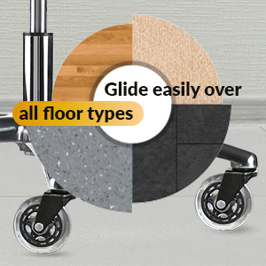 Glide easily over all floor types