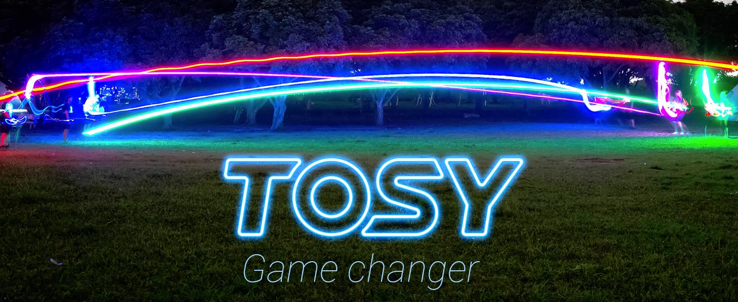 TOSY Flying Ring Logo light painting