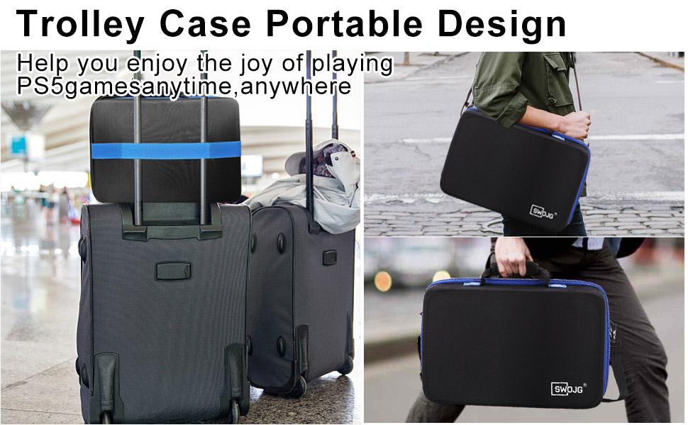 Carrying Case for PS5, Hard Shell Travel Case Compatible with PS5 Console Controller