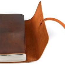 Genuine Leather Cover with Leather String Closure