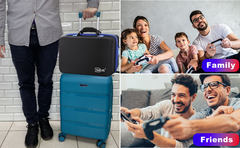 Carrying Case for PS5, Hard Shell Travel Case Compatible with PS5 Console Controller