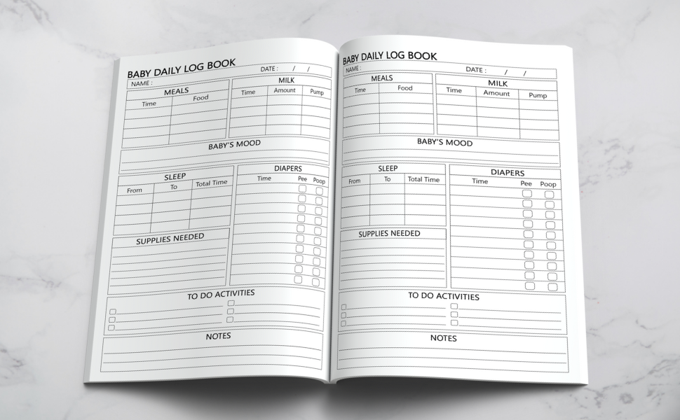 Baby Daily Log Book