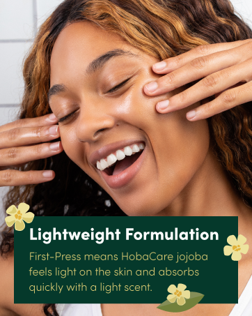 lightweight formulation from first-press jojoba